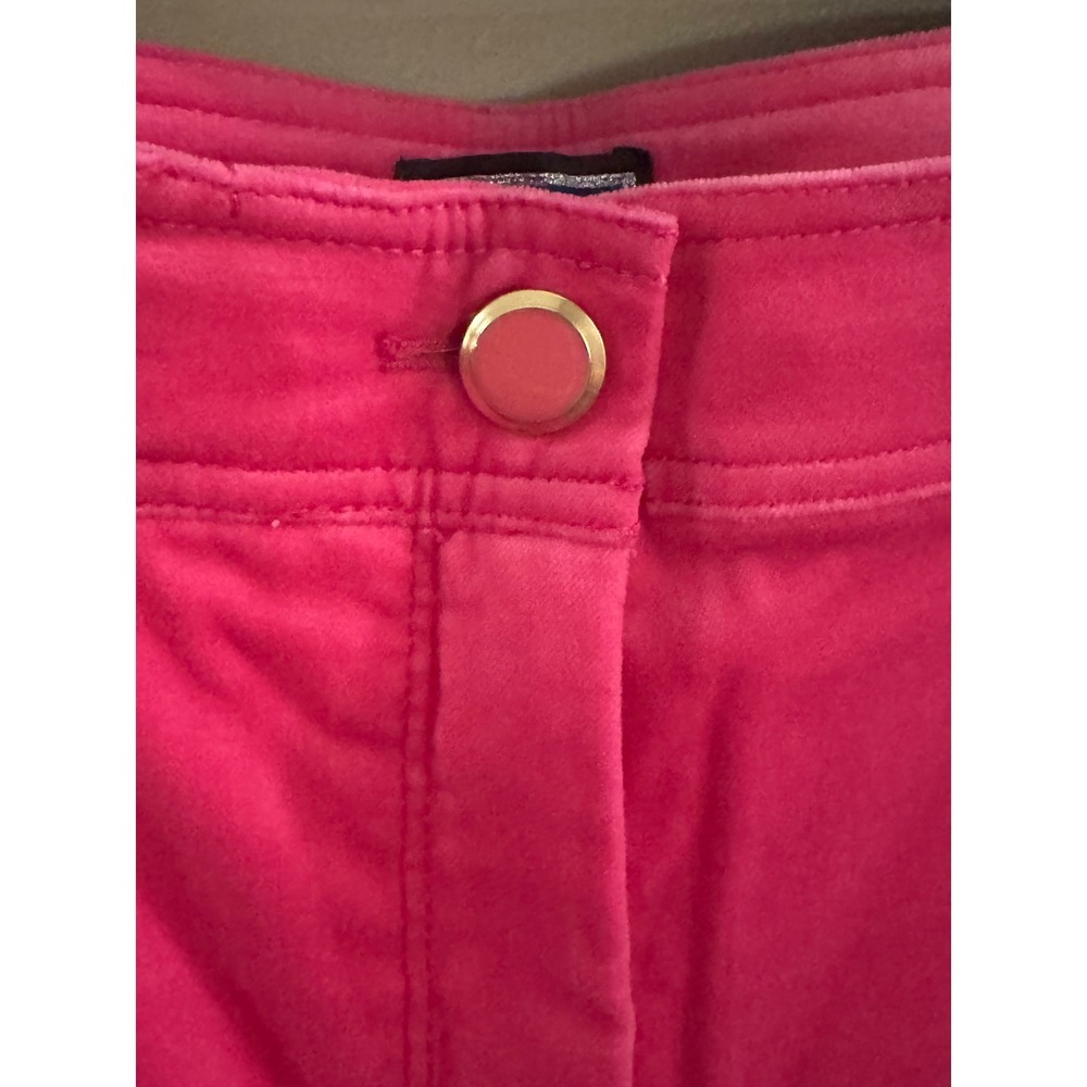 J Crew Pink Velvet Straight Leg Pants Women's Size 8 - Picture 2 of 5